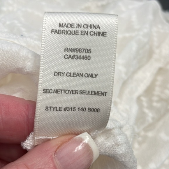 Rebecca Taylor off the shoulder long sleeve sheer ruffle bottom - Picture 5 of 8